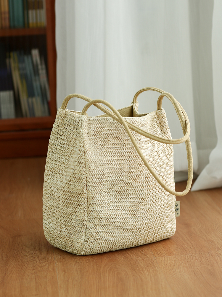 Woven Straw Bag - Woven bag lazy wind summer straw