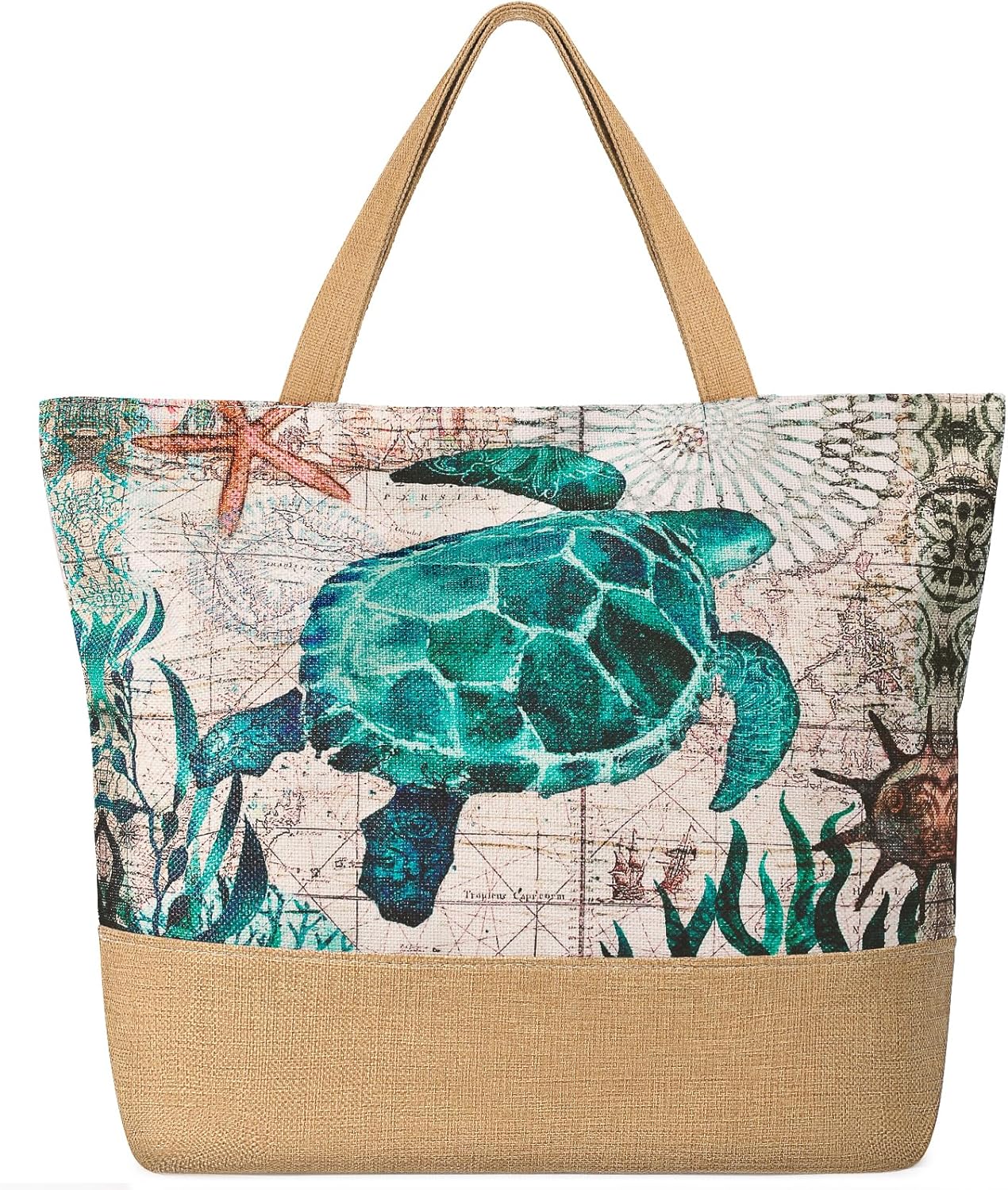 Woven Straw Bag - Large Beach Bag for Women with