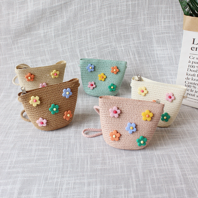 Woven Straw Bag - Children's Straw Crossbody Bag Lovely Girls