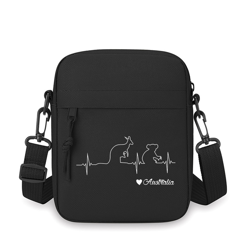 Women Bags Australia - Heartbeat Kangaroo Koala Australia Love Men