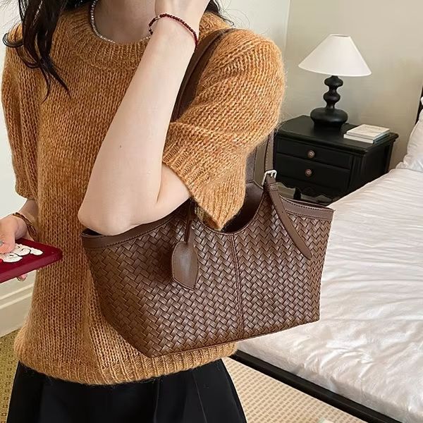 CLAREGQI   Hand Woven Tote Bag - مراجعة Women Bags Large وسعره