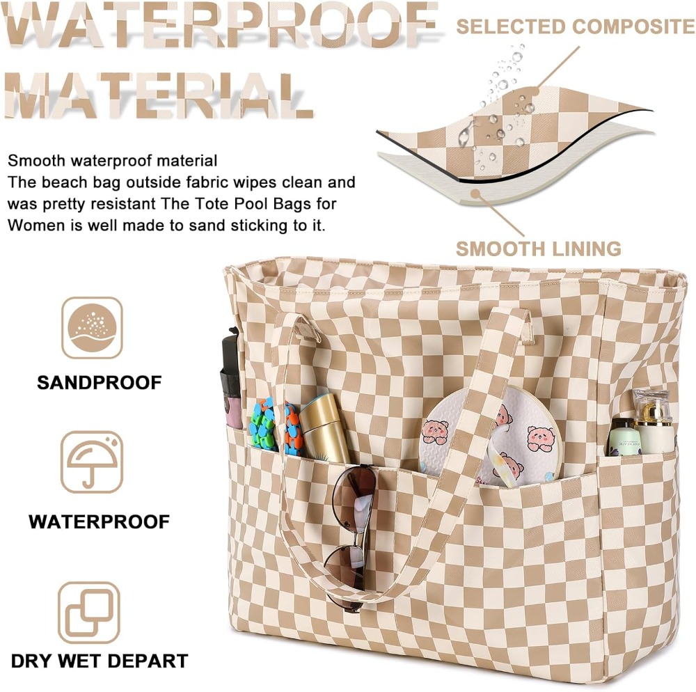 Extra Large Waterproof Beach T - مراجعة Women Bags Large وسعره