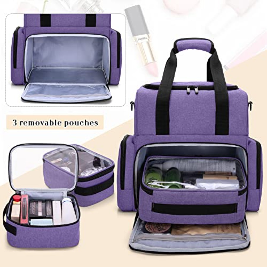 2 Layers Large Travel Makeup B - مراجعة Women Bags Large وسعره