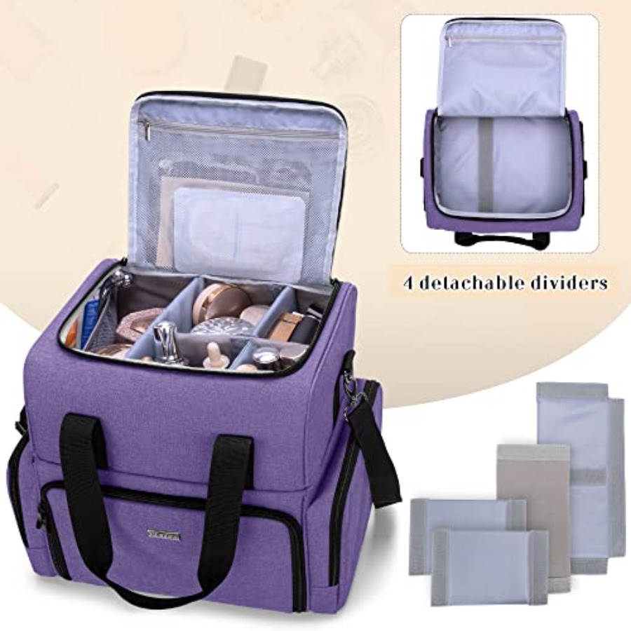 2 Layers Large Travel Makeup B - مراجعة Women Bags Large وسعره