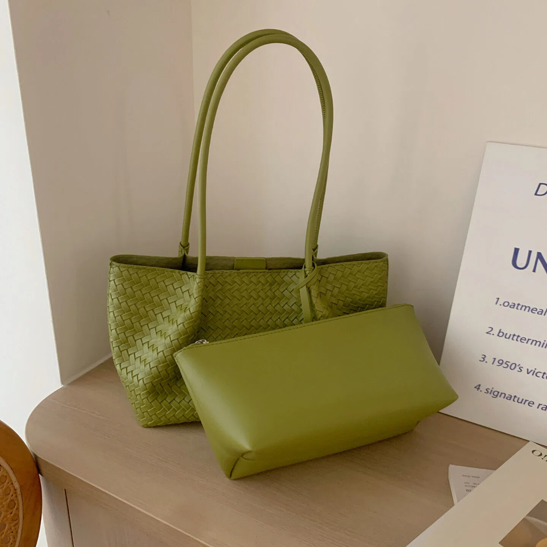 2Pcs/Set Woven Tote Bag for Wo - مراجعة Women Hand Bags For Office وسعره
