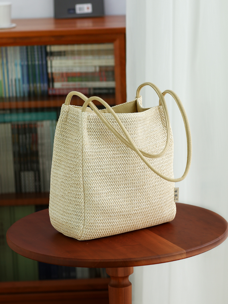 Woven bag lazy wind summer str - مراجعة Woven Straw Bag وسعره