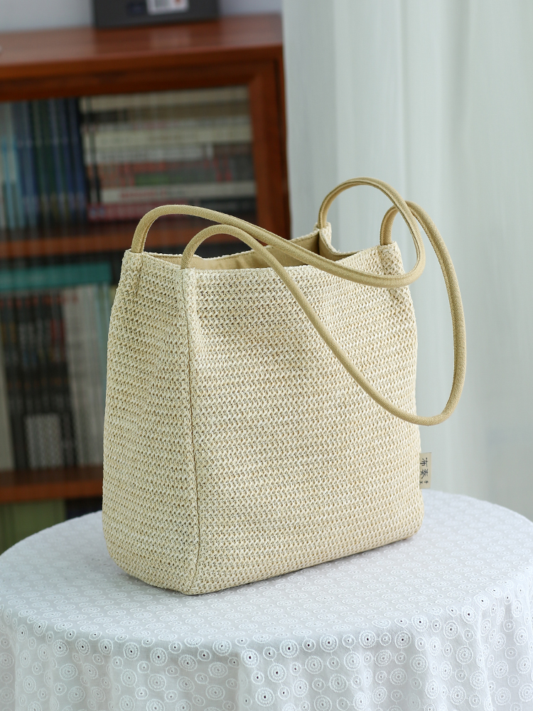 Woven bag lazy wind summer str - مراجعة Woven Straw Bag وسعره
