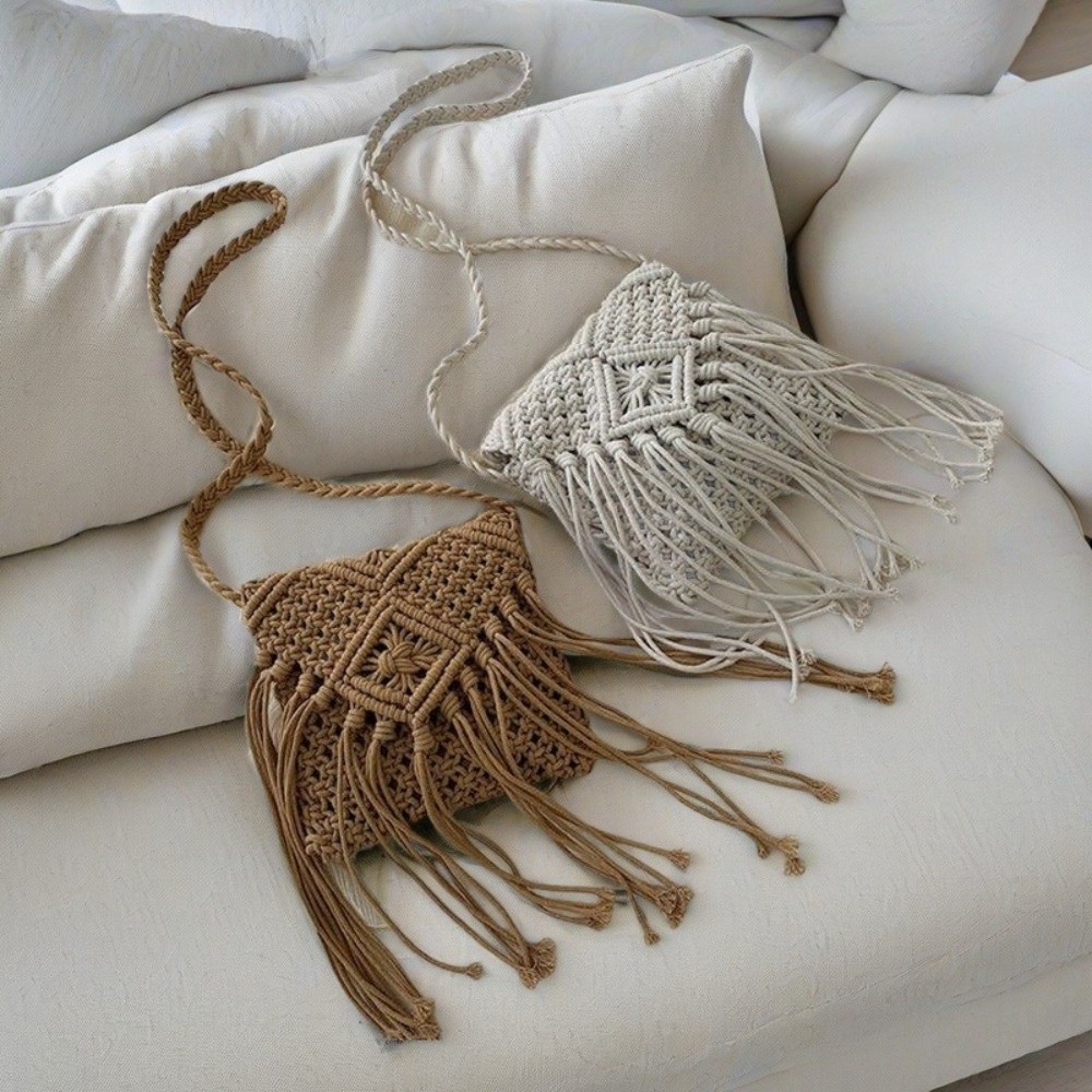 Ethnic Style Woven Straw Bag S - مراجعة Woven Straw Bag وسعره