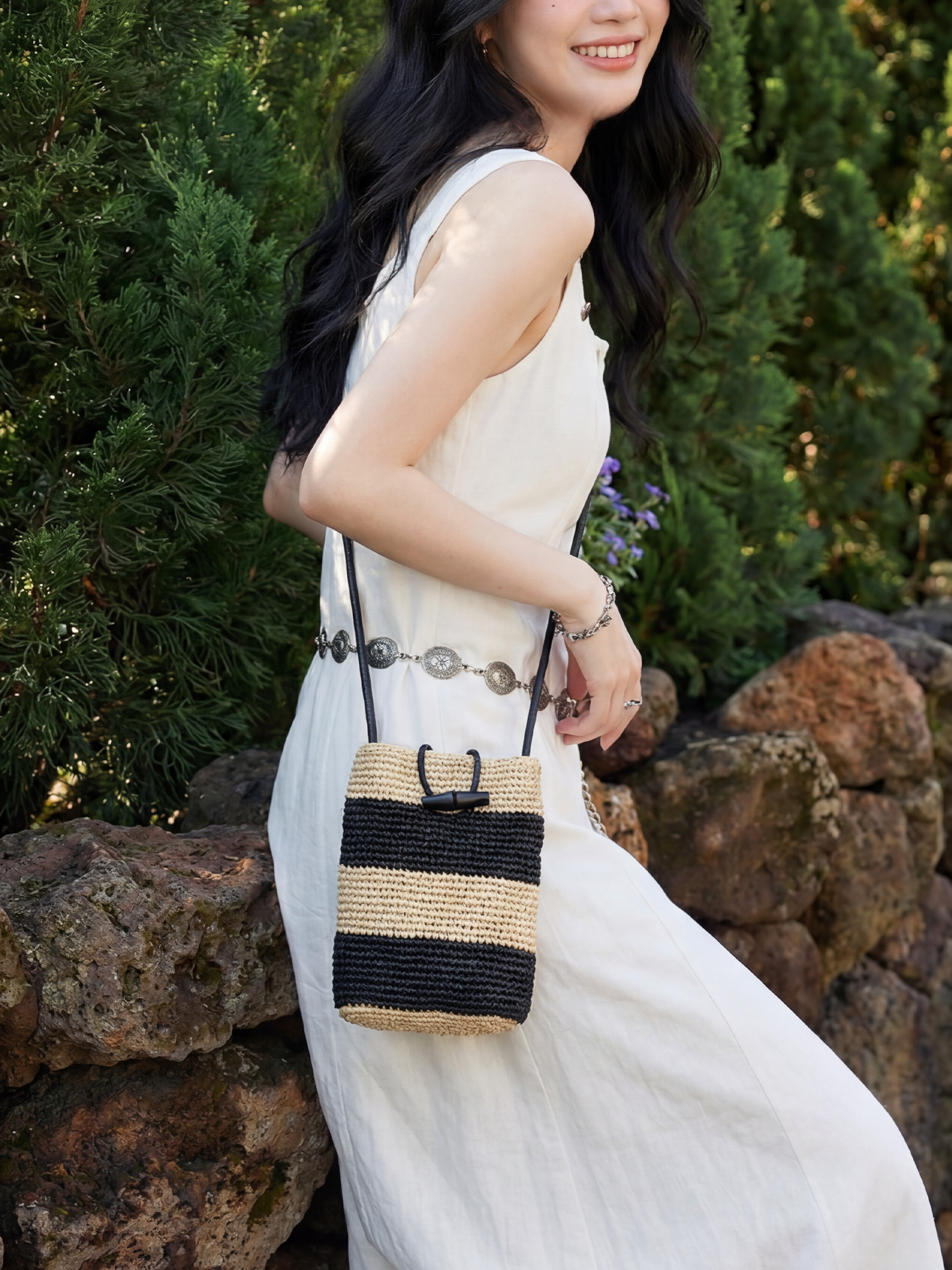 Girls Straw Woven Bag Crossbod - مراجعة Woven Straw Bag وسعره