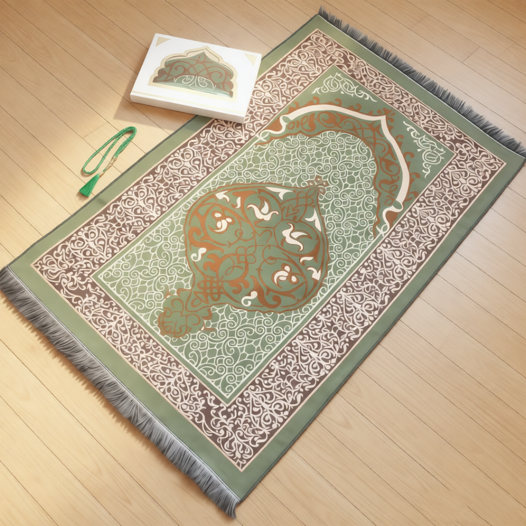 Muslim Prayer Rug with Tasbih  - مراجعة Women Bags For Eid وسعره