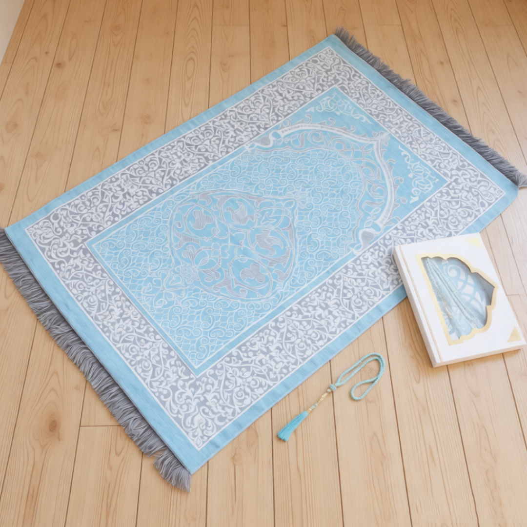 Muslim Prayer Rug with Tasbih  - مراجعة Women Bags For Eid وسعره