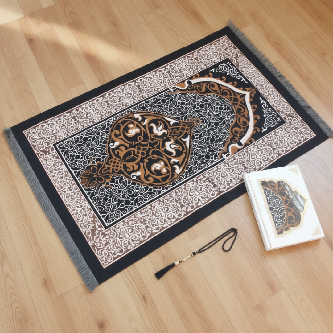 Muslim Prayer Rug with Tasbih  - مراجعة Women Bags For Eid وسعره