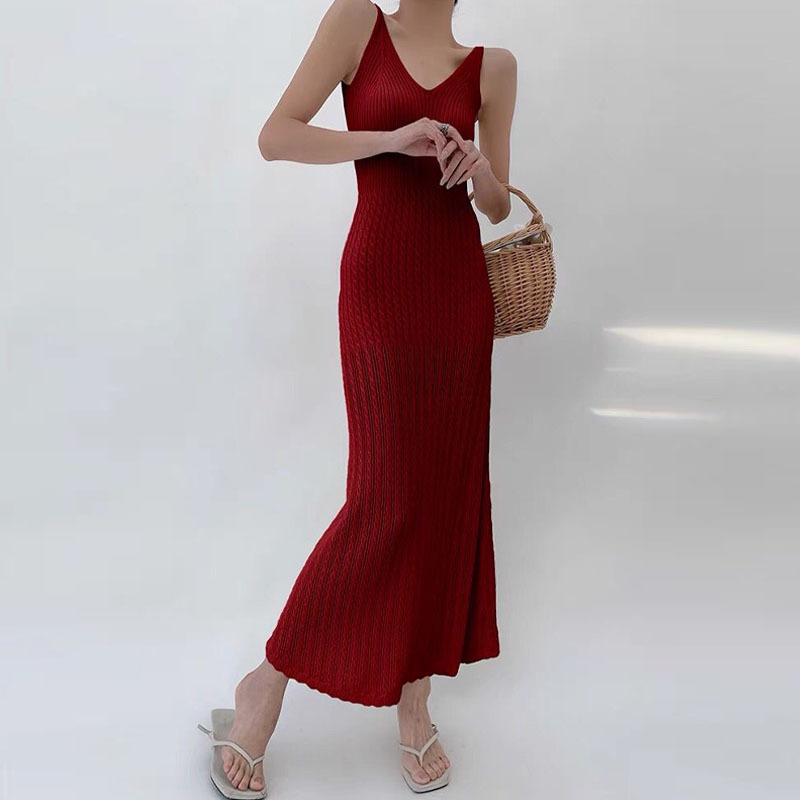 Strap Knitted Dress Summer New - مراجعة Women'S Bags New Look وسعره