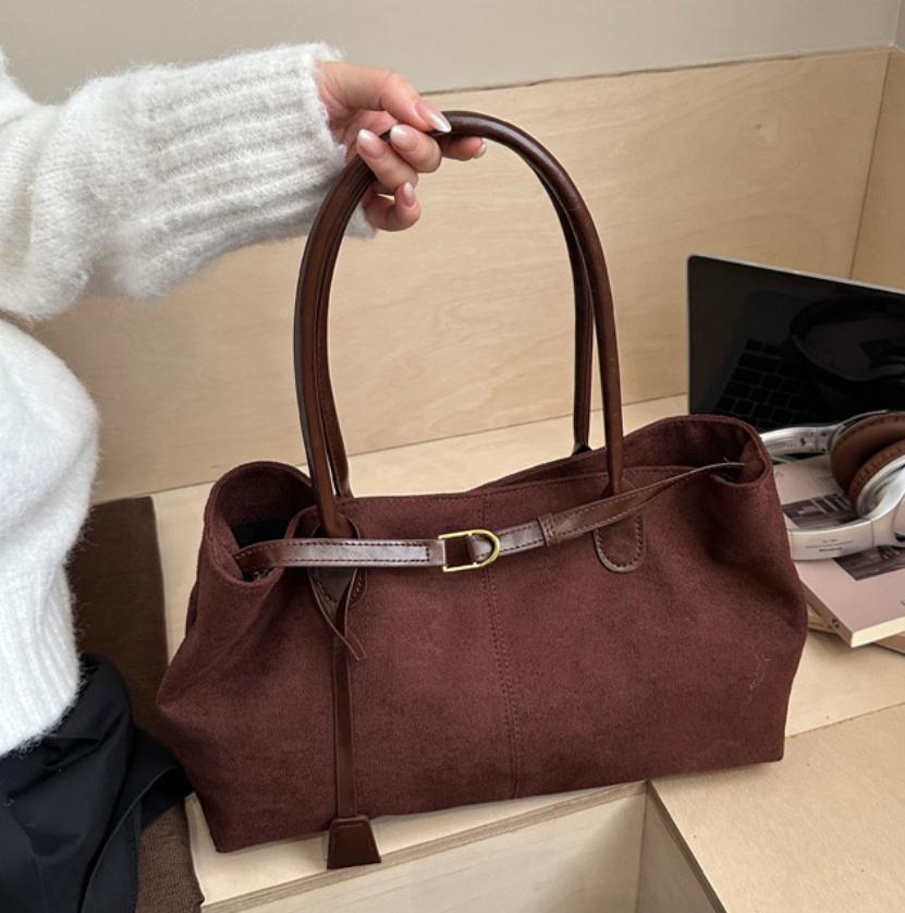 Vintage Faux Suede Handbag, La - مراجعة Women Hand Bags For Office وسعره