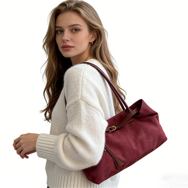 Vintage Faux Suede Handbag, La - مراجعة Women Hand Bags For Office وسعره