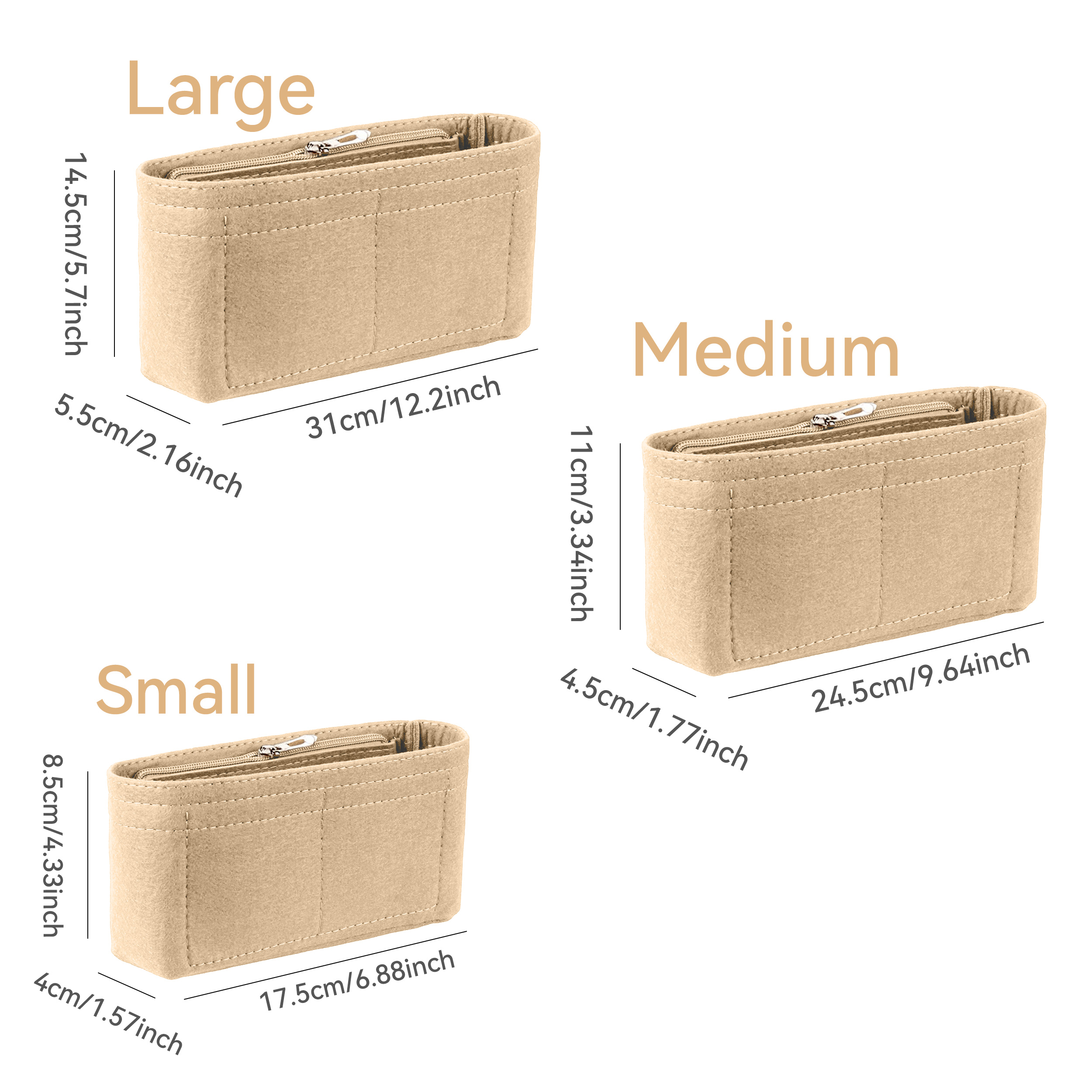 Felt Insert Bag Organizer, Mak - مراجعة Women Bags Dior وسعره