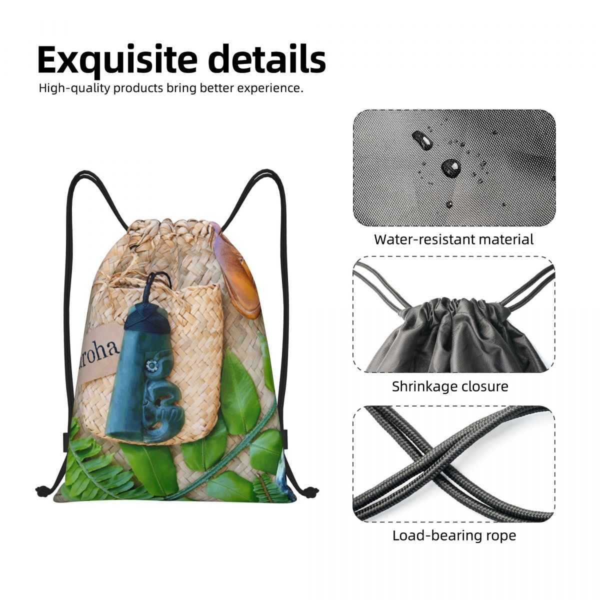 NZ Maoris Theme Drawstring Bag - مراجعة Women Bags Nz وسعره