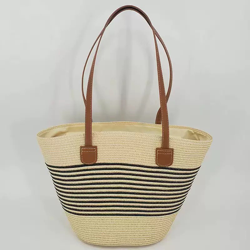 CLAREGQI  Women's Striped Stra - مراجعة Woven Straw Bag وسعره