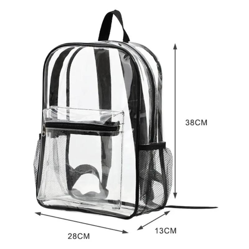 Transparent PVC Backpack Outdo - مراجعة Women Bags Large وسعره