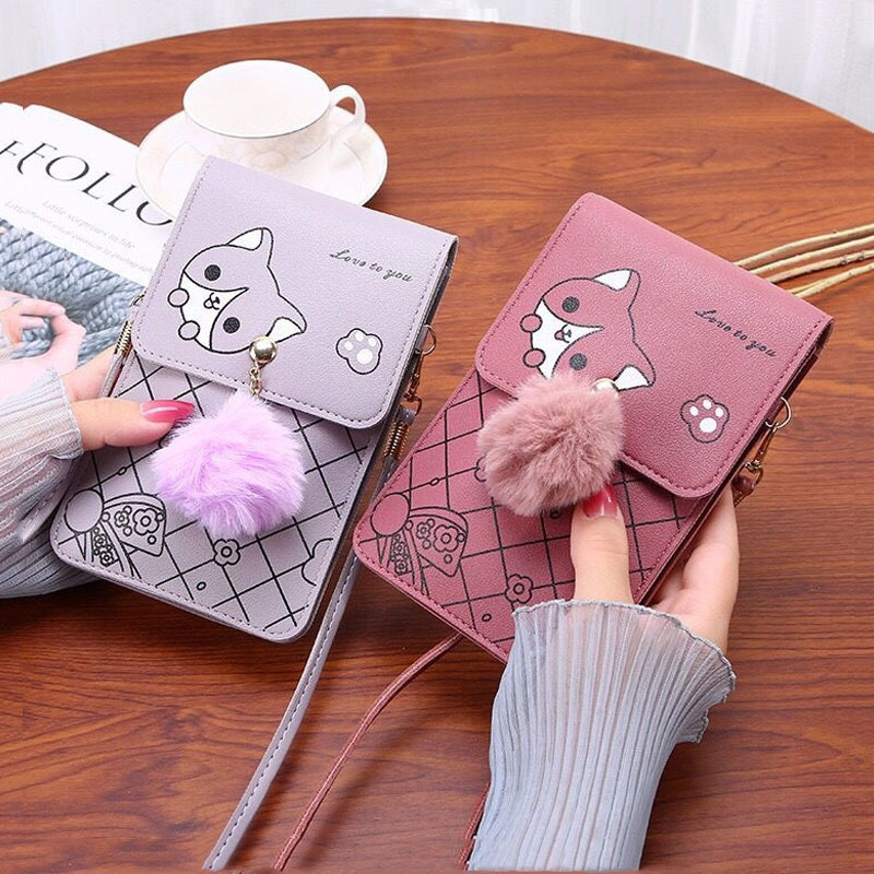 Cute Cartoon Pattern Touch-Scr - مراجعة Women Bags Dkny وسعره