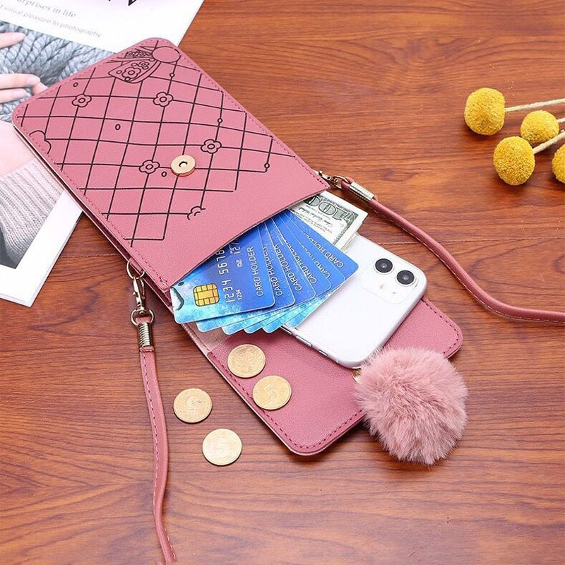 Cute Cartoon Pattern Touch-Scr - مراجعة Women Bags Dkny وسعره