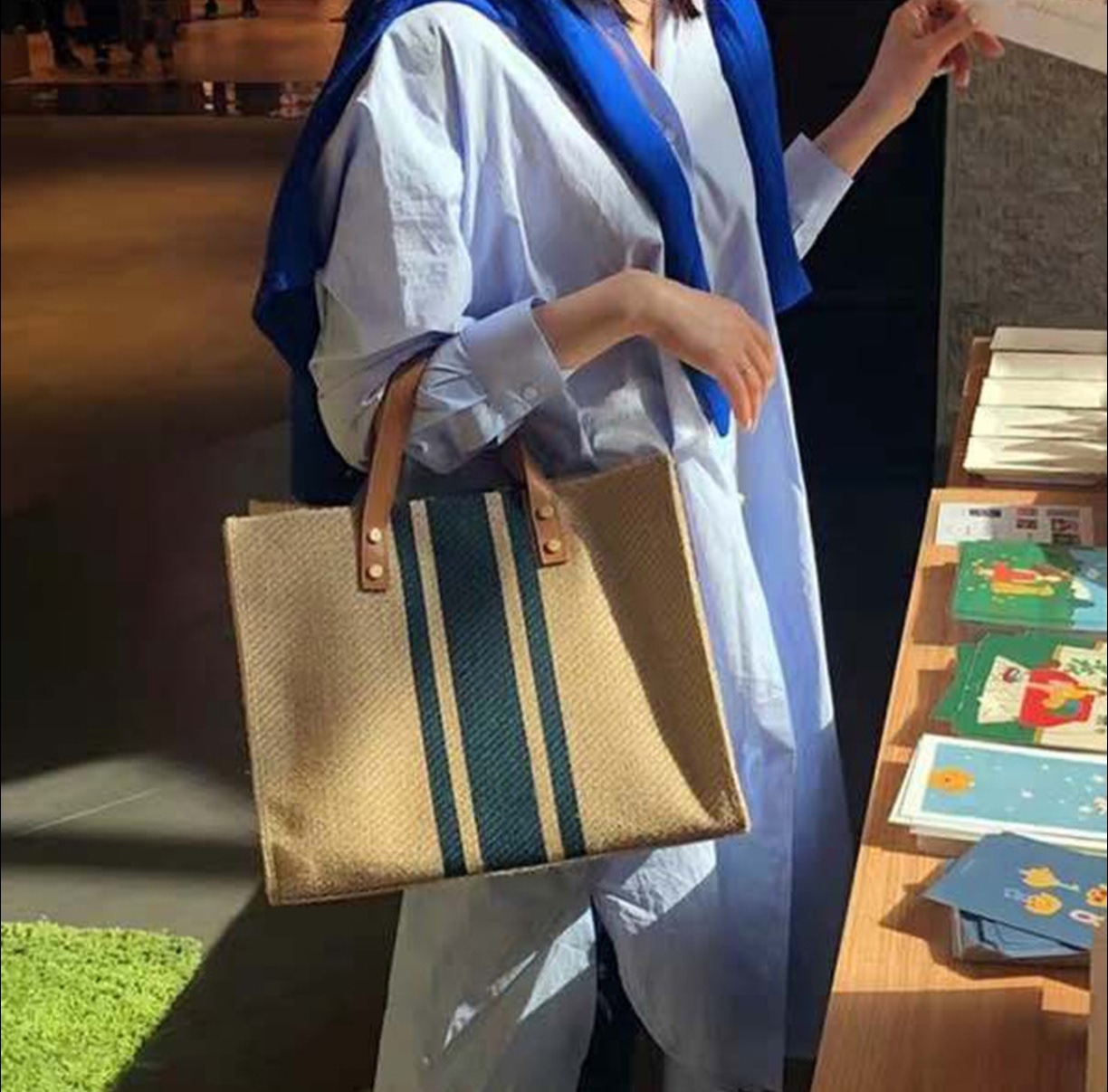 2026 New Striped Canvas Tote B - مراجعة Women Hand Bags For Office وسعره