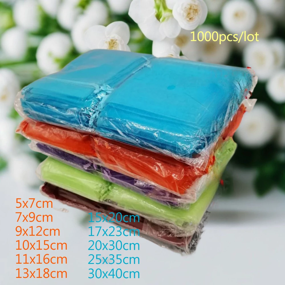 11 Sizes 1000pcs Organza Gift  - مراجعة Women Bags For Eid وسعره