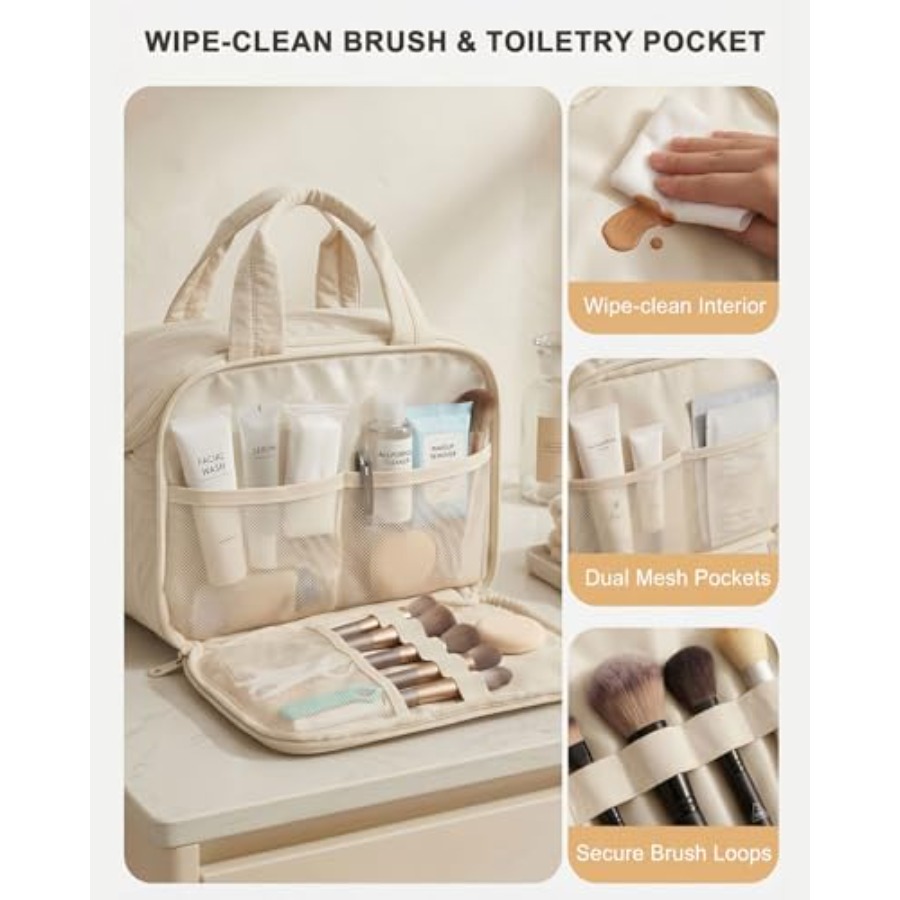 Large Quilted Toiletry Bag for - مراجعة Women Bags Large وسعره