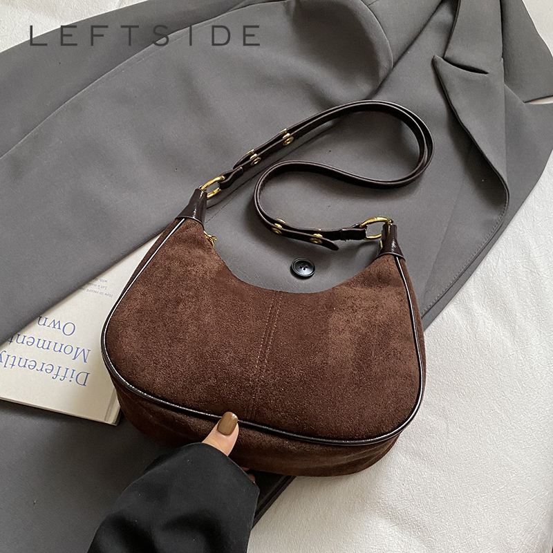 LEFTSIDE Women Small Suede Sho - مراجعة Women Bags Trend 2025 وسعره