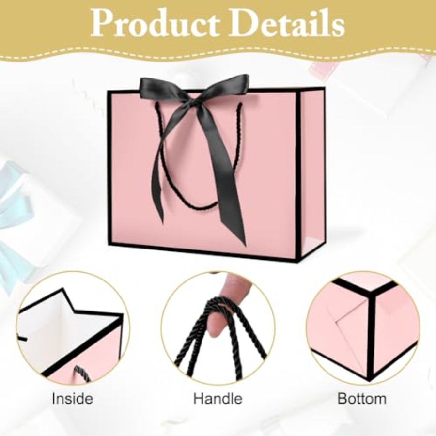 2PCS Medium Gift Bags, Paper G - مراجعة Women Bags For Eid وسعره
