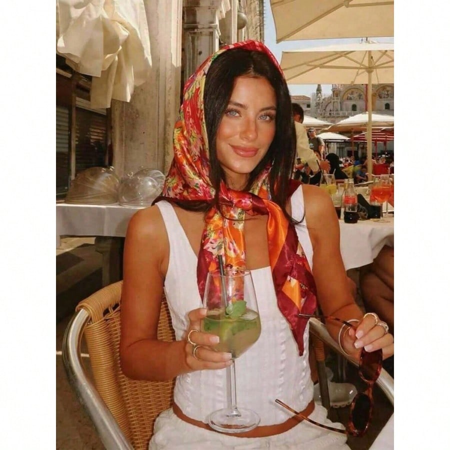 1pc Minimalist Printed Satin S - مراجعة Women'S Bags New Look وسعره