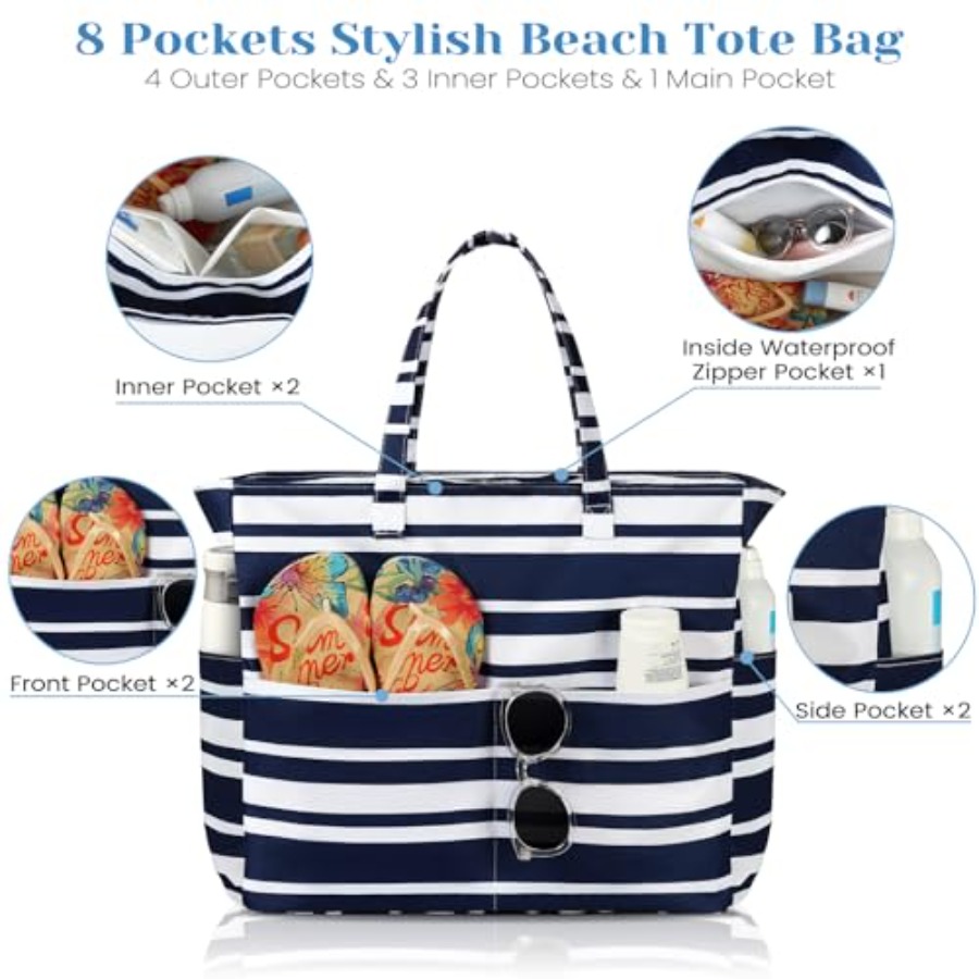 Trifabricy Beach Bags for Wome - مراجعة Women Bags Large وسعره